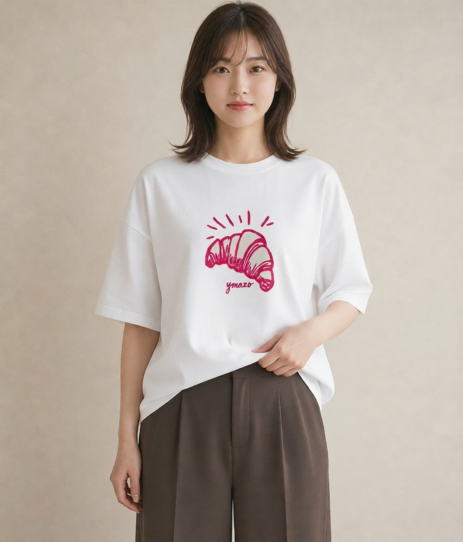 Tシャツ レディース パン ベーカリー レトロ イラスト ギフト 母の日 白T
