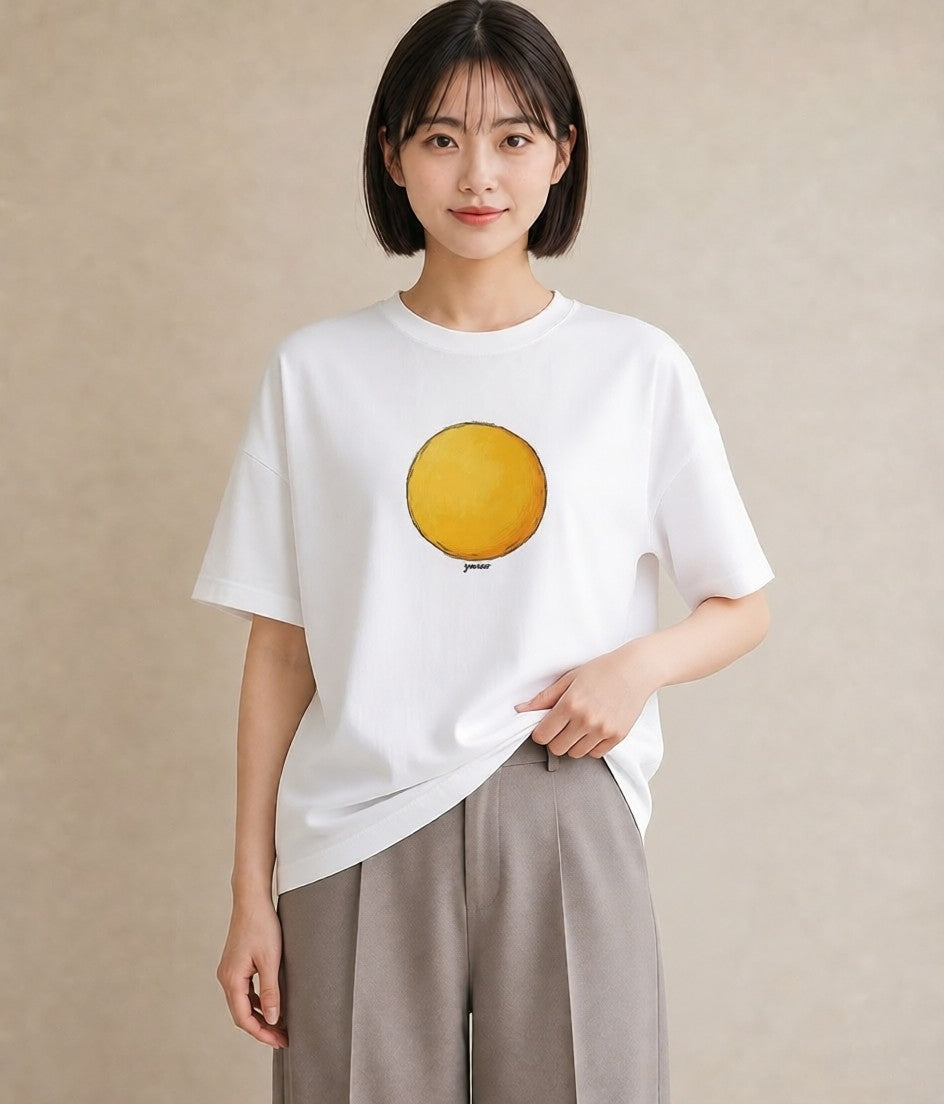 デザインTシャツ レディース 太陽 星空 宇宙 イラスト シンプル 通勤 在宅 白T