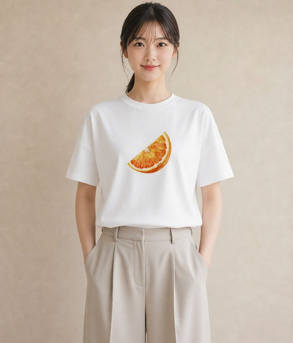 Tシャツ レディース パイナップル 食べ物 フード イラスト ガーリー カフェ服 クリスマス 白T