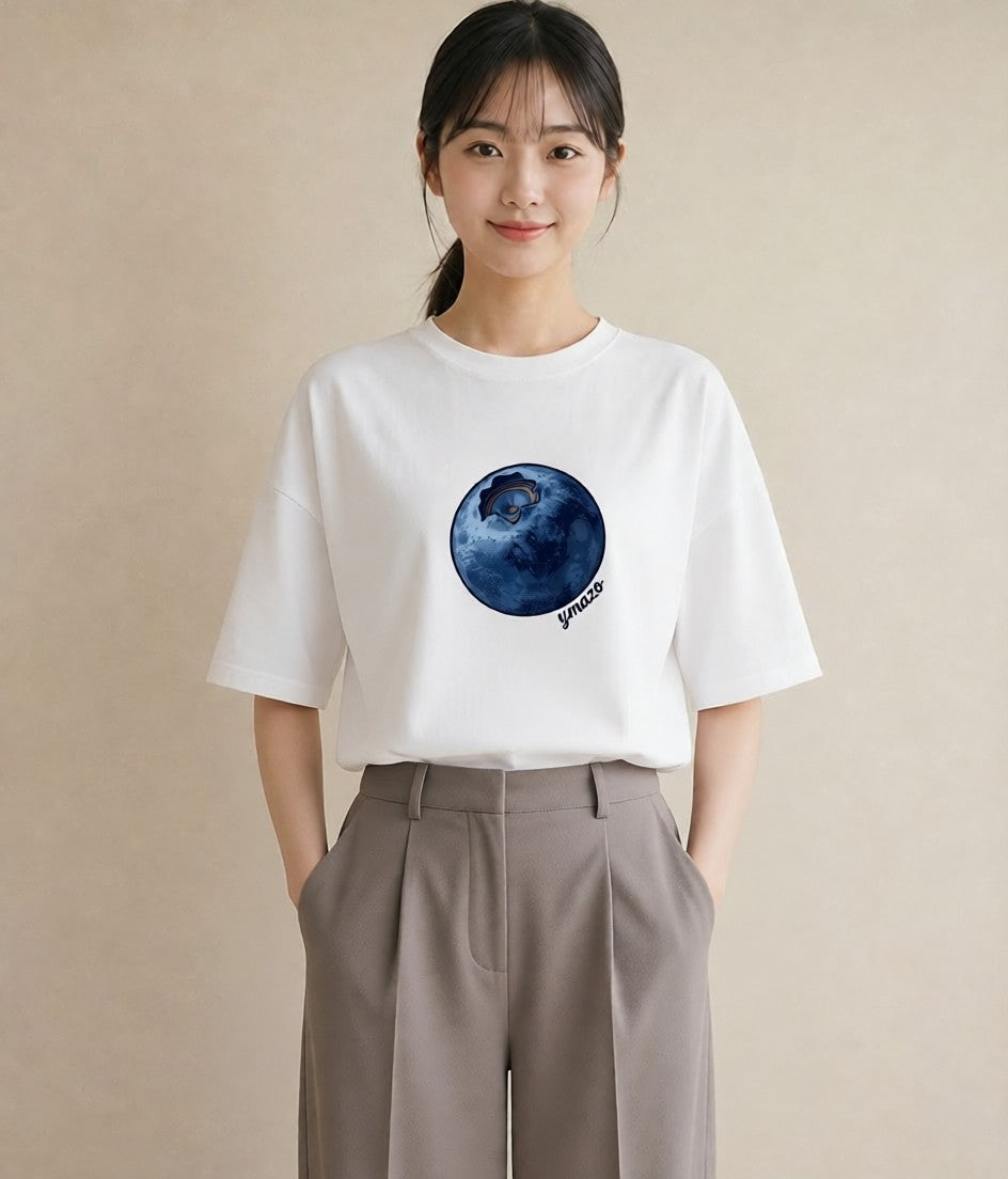 プリントTシャツ レディース ブルーベリー 食べ物 フード イラスト 水彩風 社会人 女性 白T