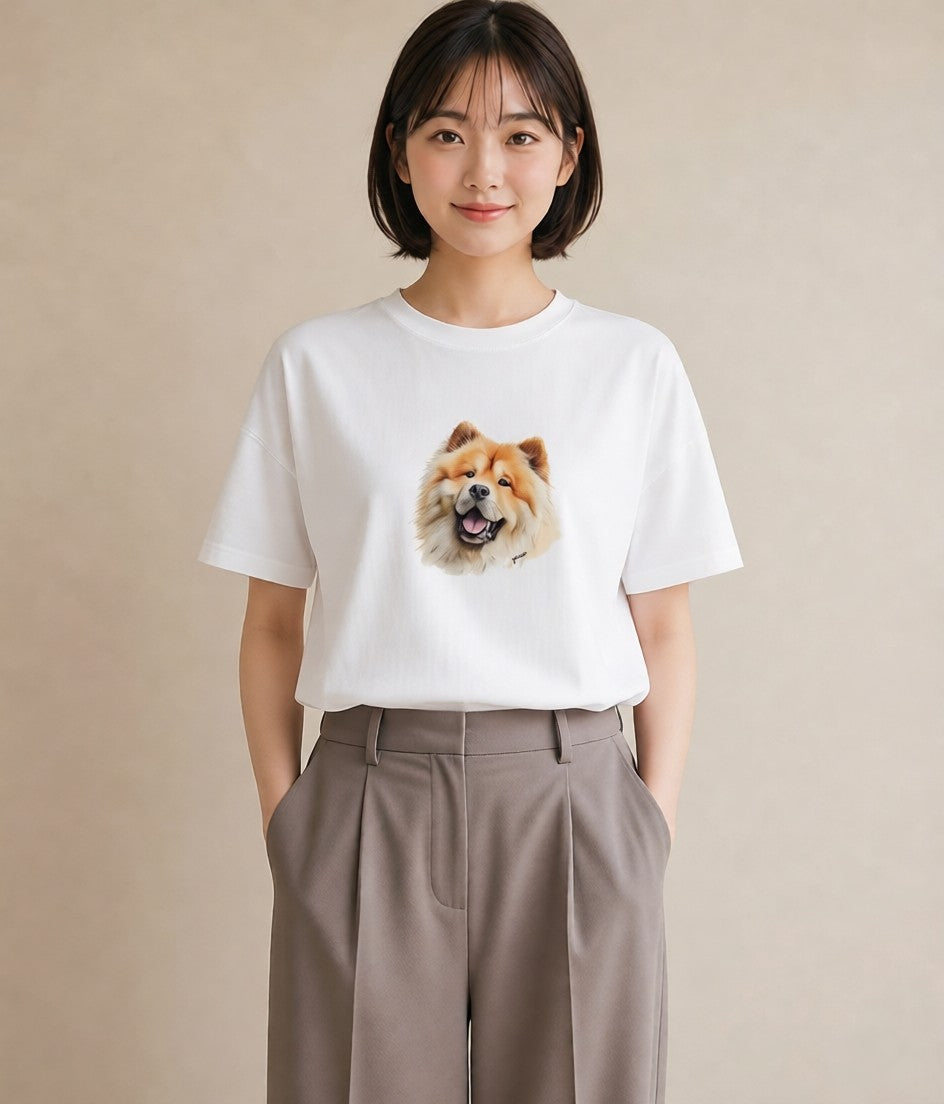 プリントTシャツ レディース 柴犬 しばいぬ 犬 いぬ イラスト シンプル 綿100 デート 白T