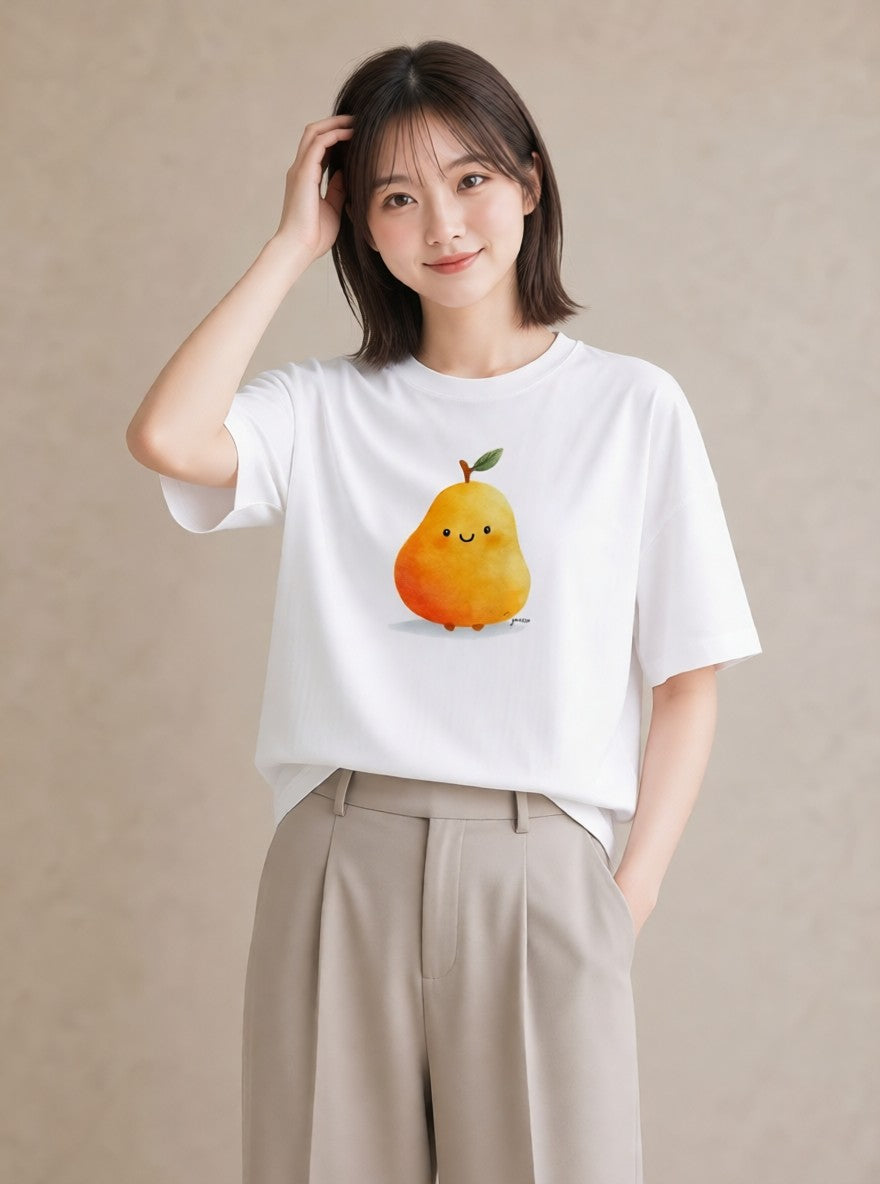 グラフィックTシャツ レディース アボカド 食べ物 フード イラスト ゆるかわ 敬老の日 ホワイトデー 白T