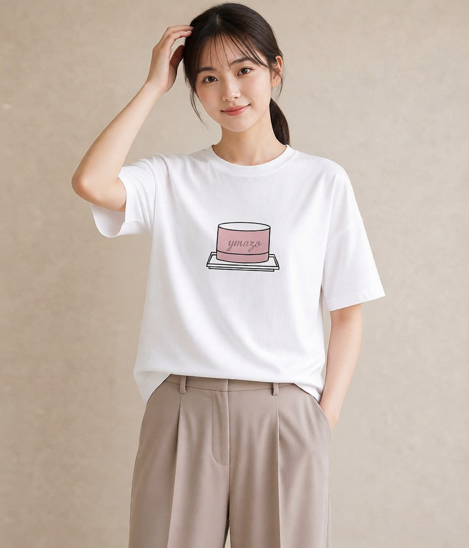 Tシャツ レディース スイーツ お菓子 デザート イラスト 公園 ママ 白T