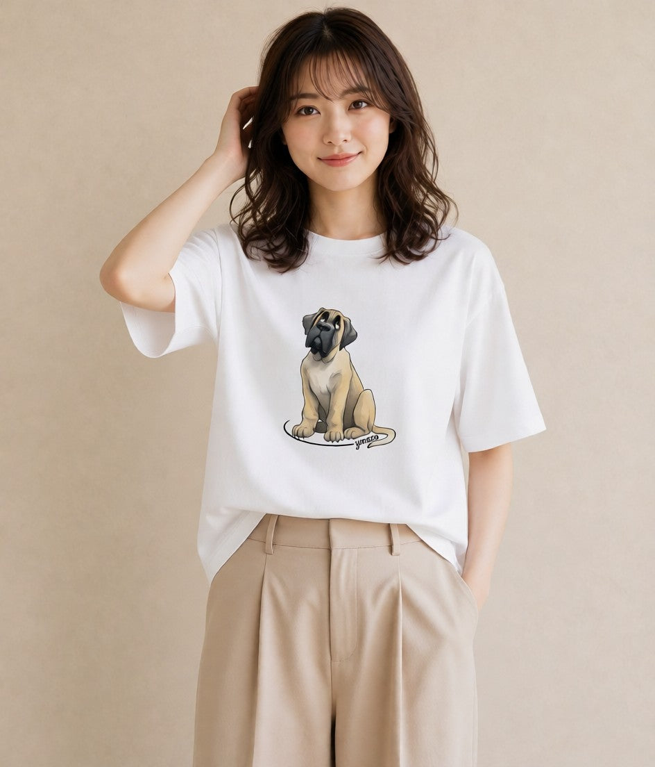デザインTシャツ レディース 黒柴 犬 いぬ イラスト 個性的 旅行用 海 白T