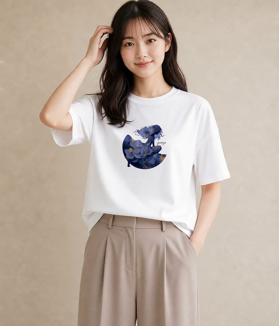 Tシャツ レディース 射手座 星空 宇宙 イラスト ゆるコーデ お揃い 親子 白T