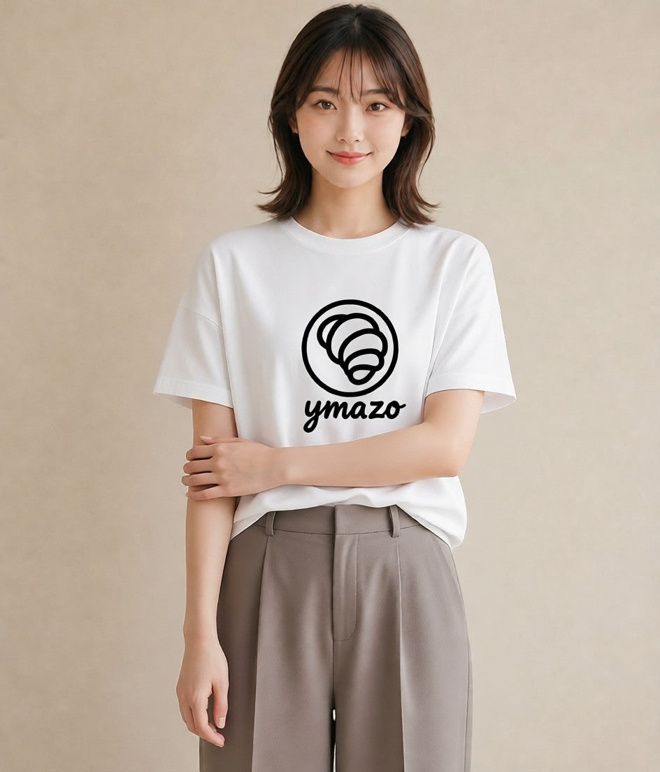 半袖Tシャツ レディース カフェ カフェロゴ ロゴ イラスト ミニマル ルームウェア ギフト 白T