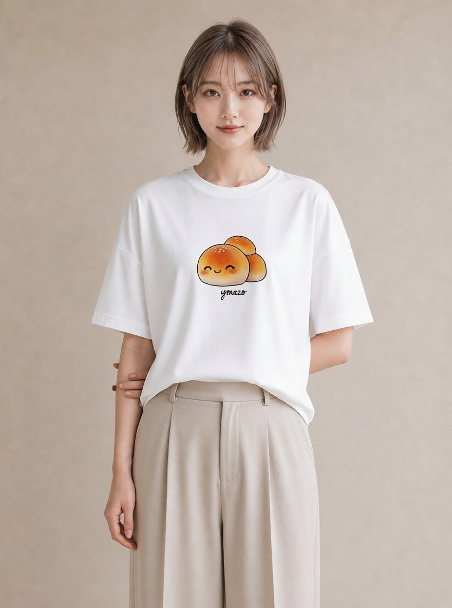 プリントTシャツ レディース ドーナツ 食べ物 フード イラスト シック ルームウェア ギフト 白T