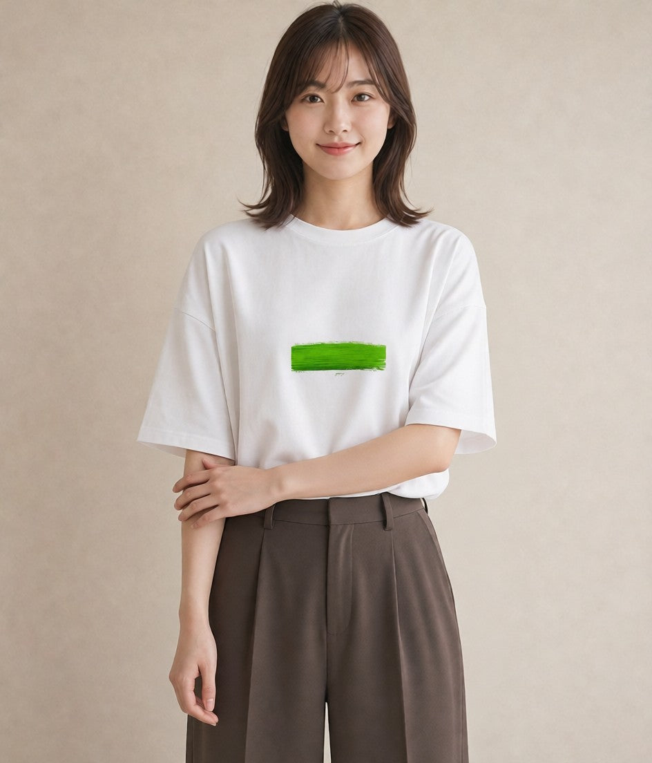 半袖Tシャツ レディース 芝生 植物 ボタニカル イラスト 上品 旅行用 海 白T