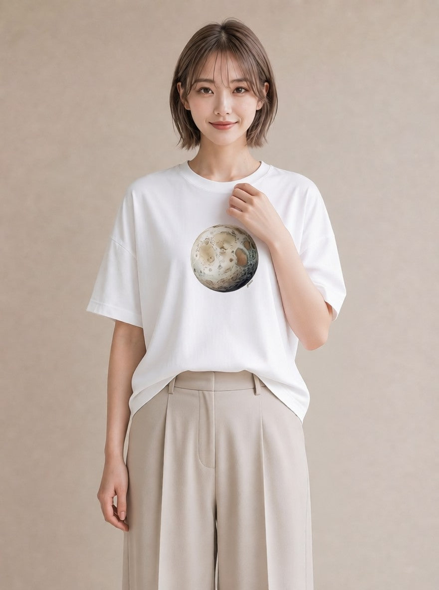 Tシャツ レディース 山羊座 星空 宇宙 イラスト 散歩 お出かけ 白T