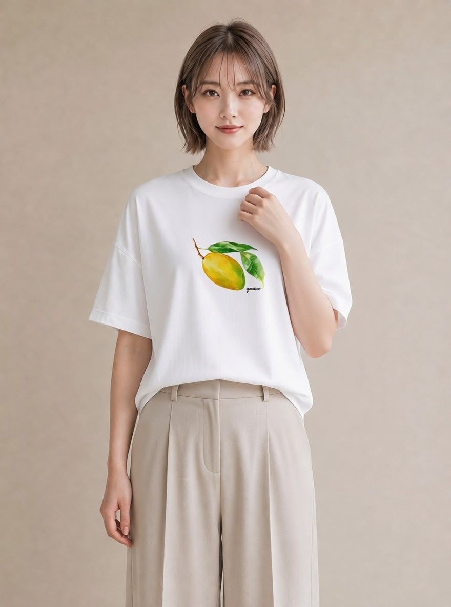 グラフィックTシャツ レディース バナナ 食べ物 フード イラスト ガーリー 秋コーデ おしゃれギフト 白T