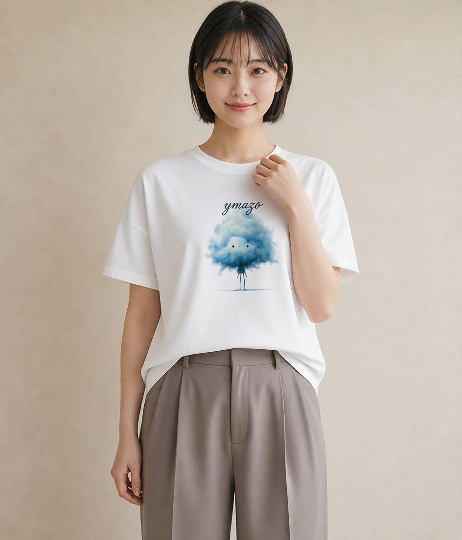 Tシャツ レディース 雲 星空 宇宙 イラスト ギフト 母の日 白T
