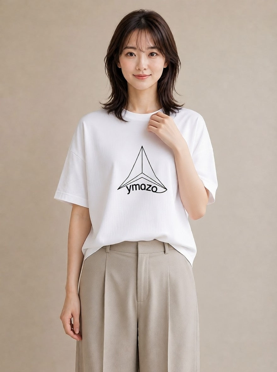 半袖Tシャツ レディース 折り鶴 折り紙 ナチュラル アンティーク イラスト ニュアンス カジュアルコーデ 買い物 白T
