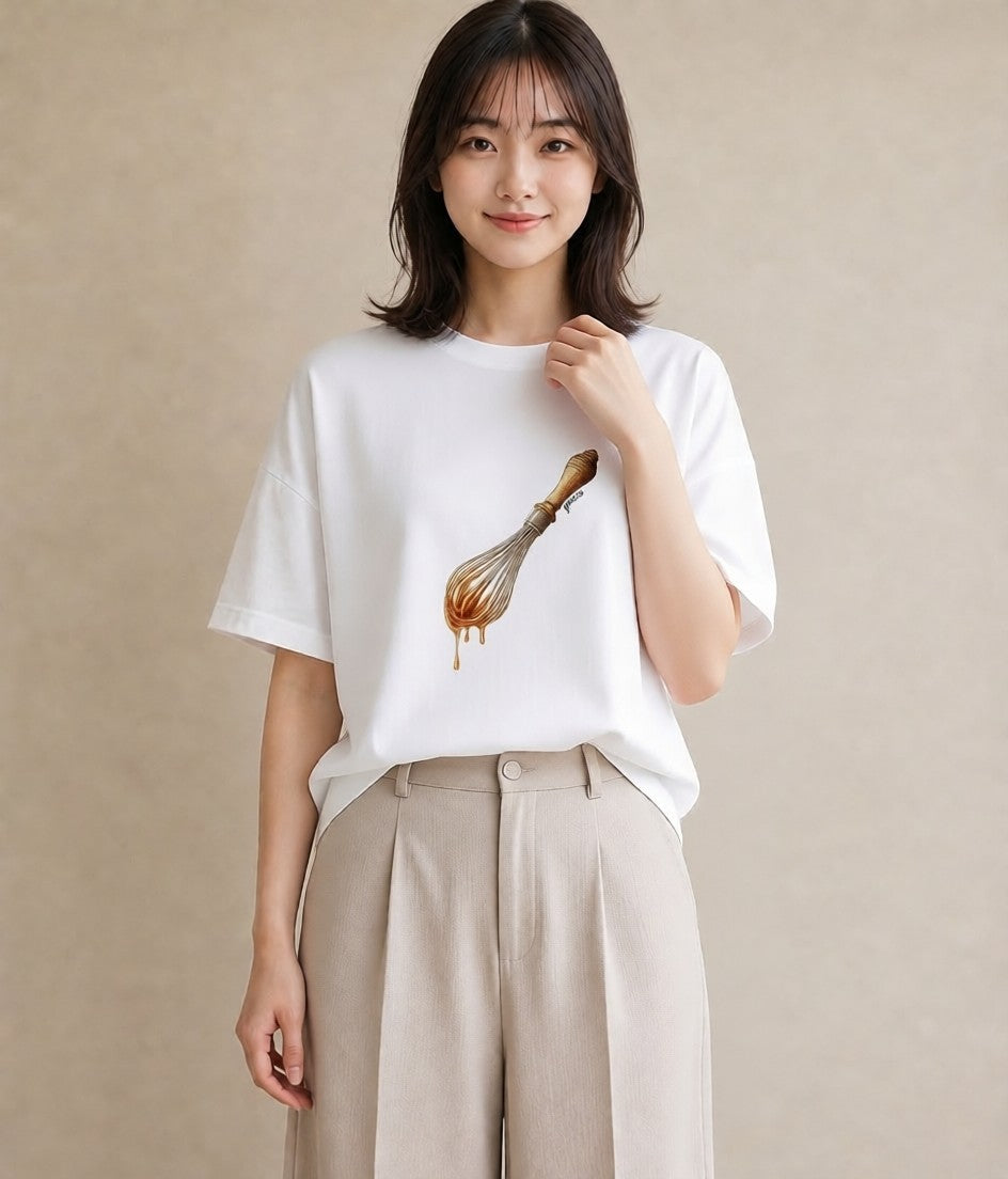 プリントTシャツ レディース はちみつ 食べ物 フード イラスト 旅行コーデ 親子 20代 白T