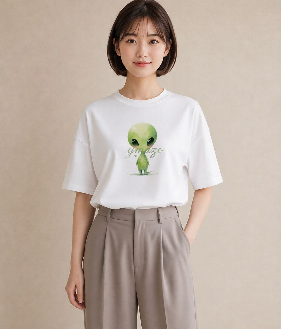Tシャツ レディース 惑星 星空 宇宙 イラスト きれいめカジュアル 女性向けギフト 散歩 白T