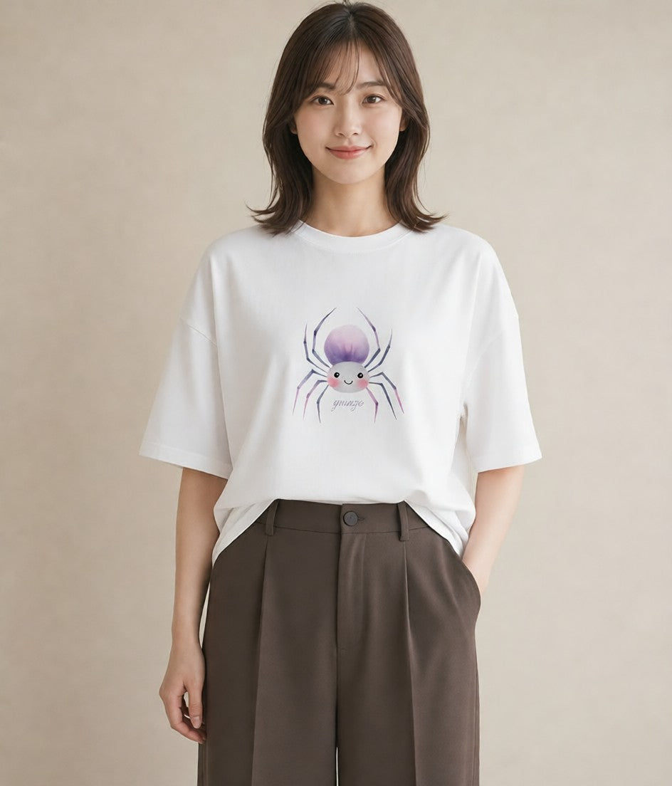 グラフィックTシャツ レディース アリ 昆虫 虫 イラスト きれいめ カフェ巡り 女子会 白T