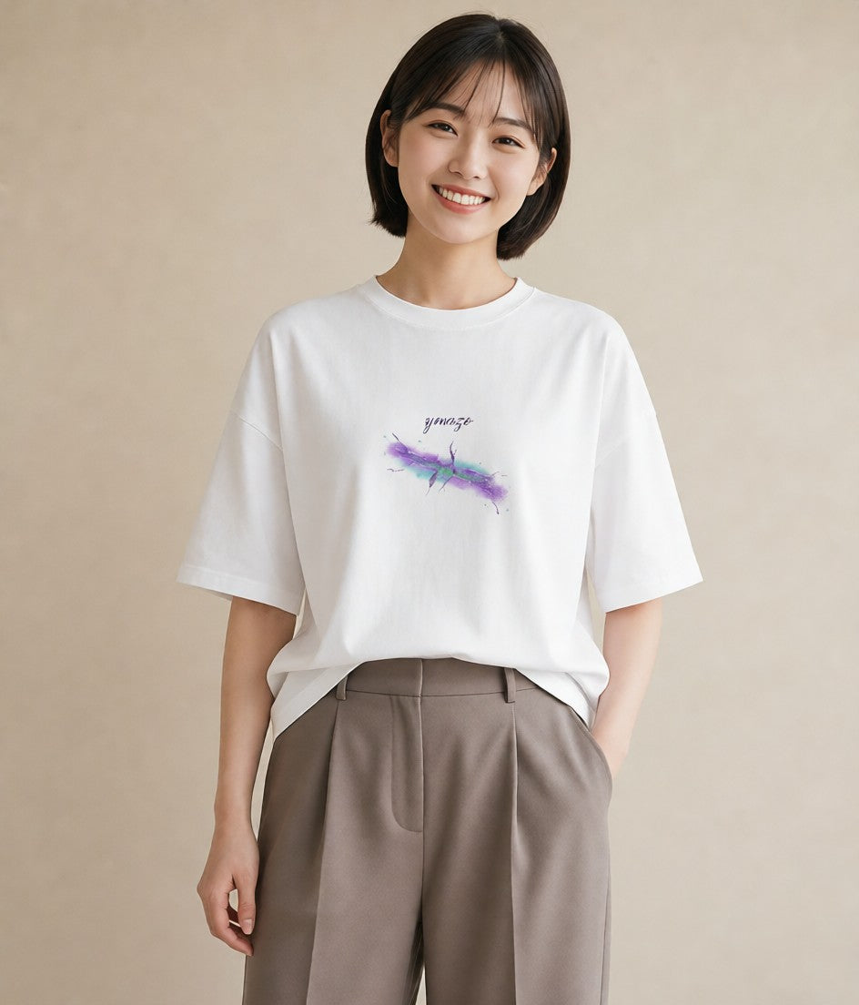Tシャツ レディース 射手座 星空 宇宙 イラスト きれいめカジュアル ビーチ デイリーウェア 白T