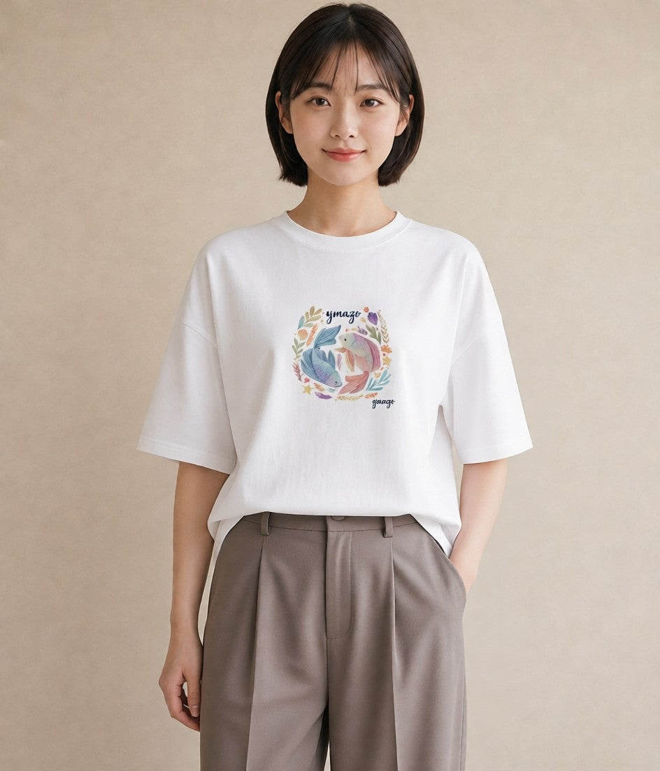 グラフィックTシャツ レディース 天秤座 星空 宇宙 イラスト お洒落 自分用 ルームウェア 白T