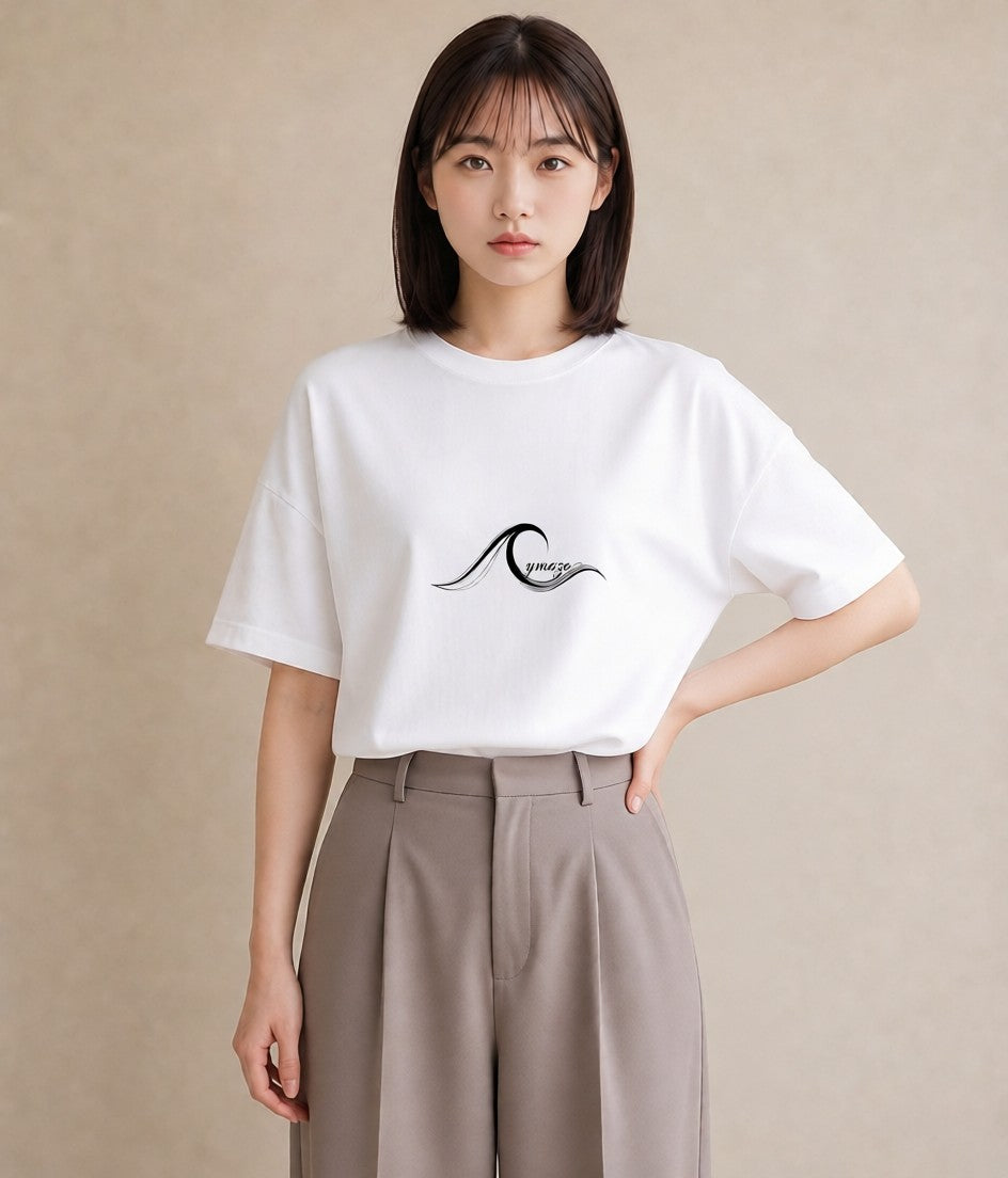 半袖Tシャツ レディース 紙の船 水辺 ナチュラル アンティーク イラスト シック 週末コーデ 敬老の日 白T