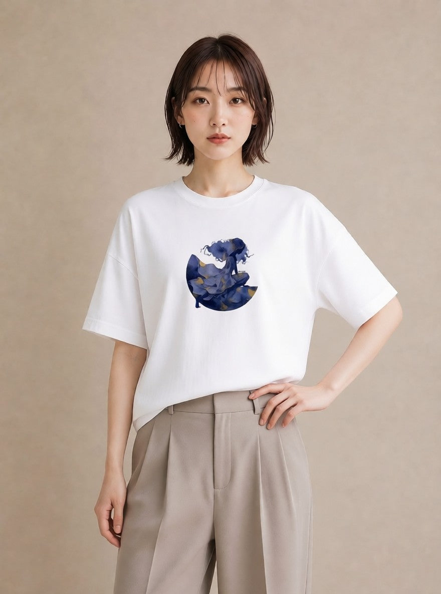 デザインTシャツ レディース 蠍座 星空 宇宙 イラスト 普段使い 敬老の日 ホワイトデー 白T
