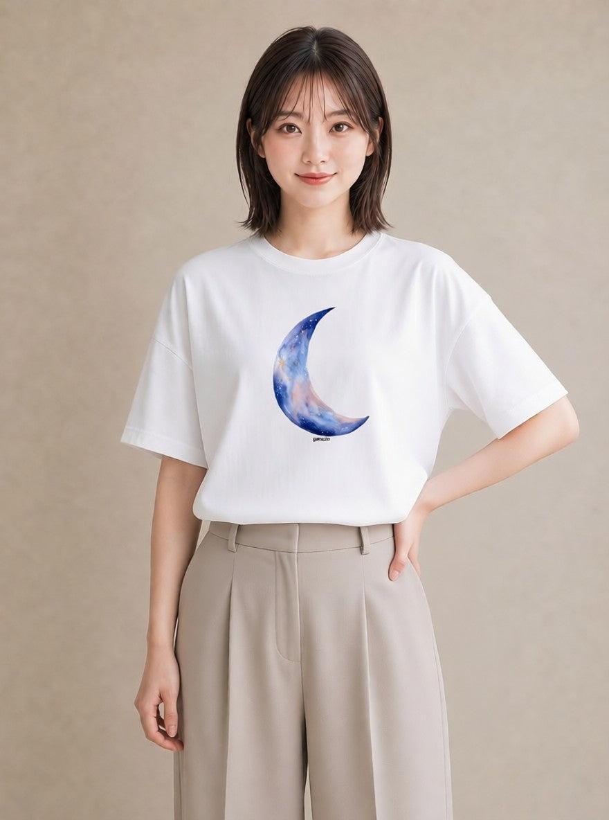 プリントTシャツ レディース 乙女座 星空 宇宙 イラスト ラフカジュアル 散歩 お出かけ 白T