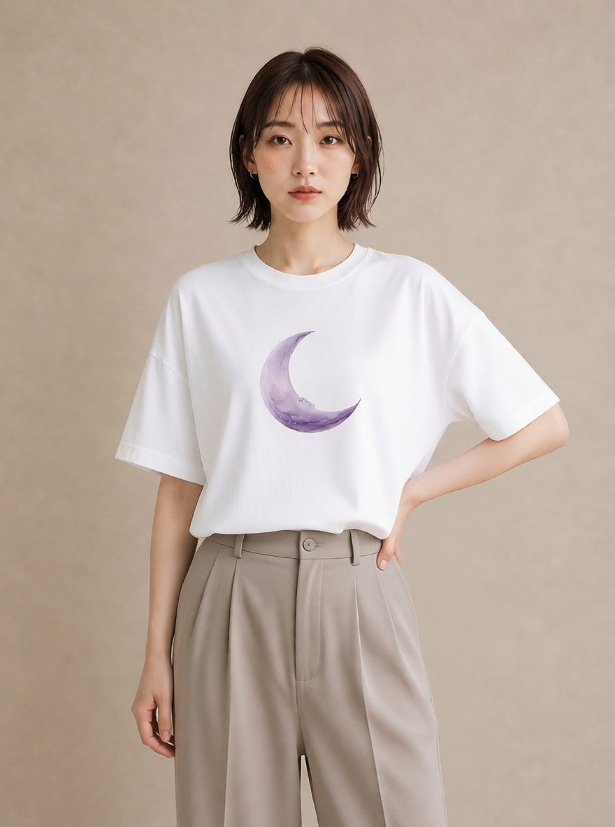 グラフィックTシャツ レディース 牡羊座 星空 宇宙 イラスト シック 自分用 ルームウェア 白T