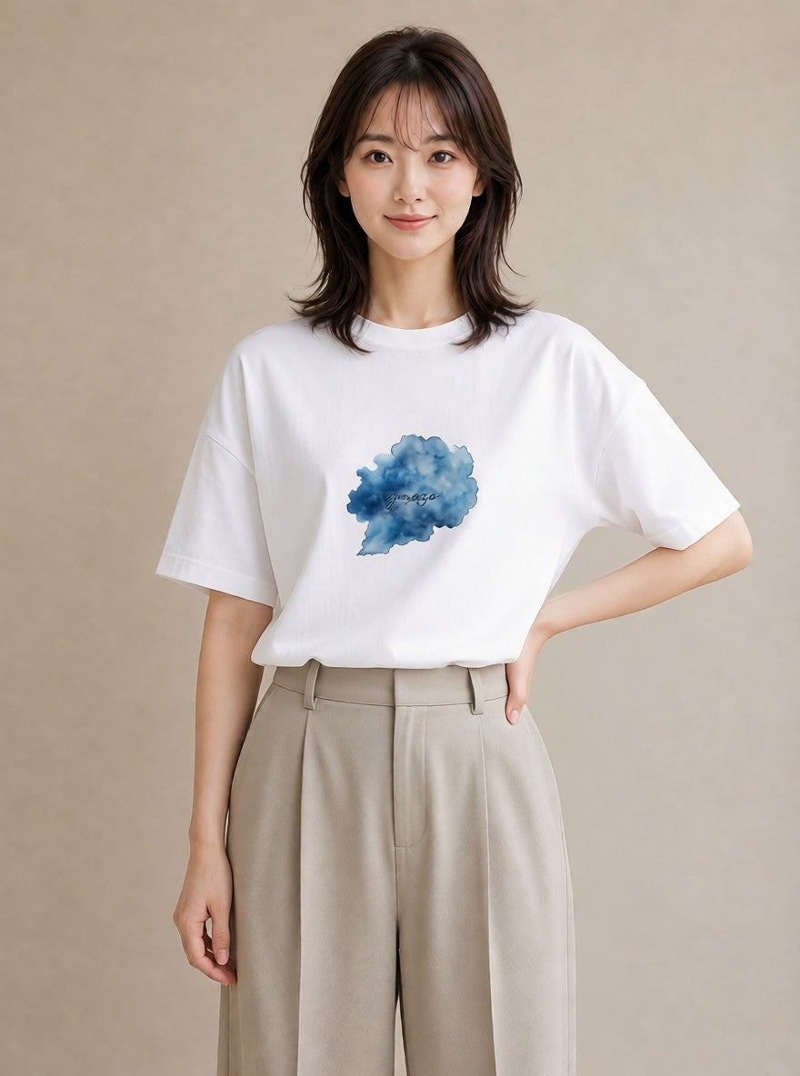 デザインTシャツ レディース 獅子座 星空 宇宙 イラスト カフェコーデ クリスマス 旅行 白T