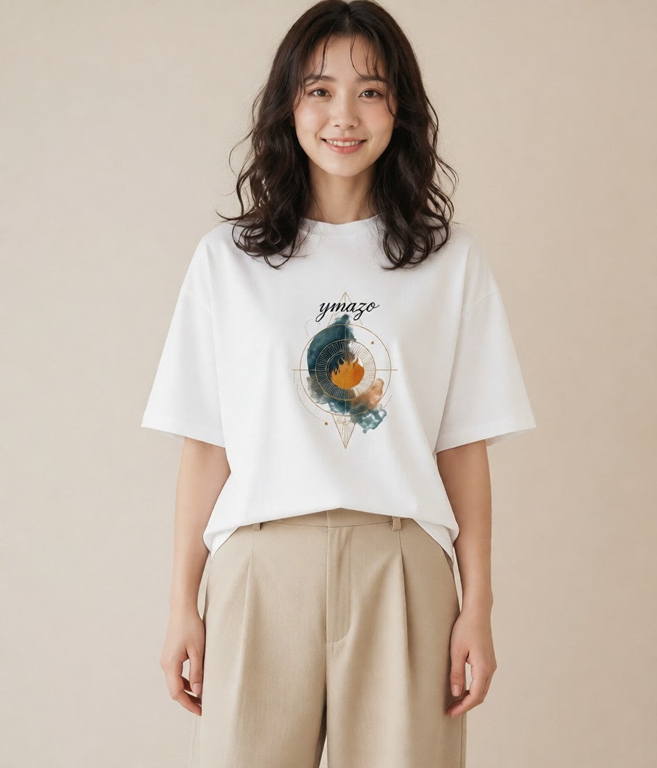 プリントTシャツ レディース 天秤座 星空 宇宙 イラスト ゆるコーデ 姉妹 送別ギフト 白T