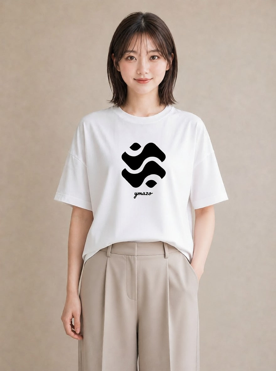 Tシャツ レディース 紙の船 水辺 ナチュラル アンティーク イラスト 休日コーデ 旅行 母娘コーデ 白T