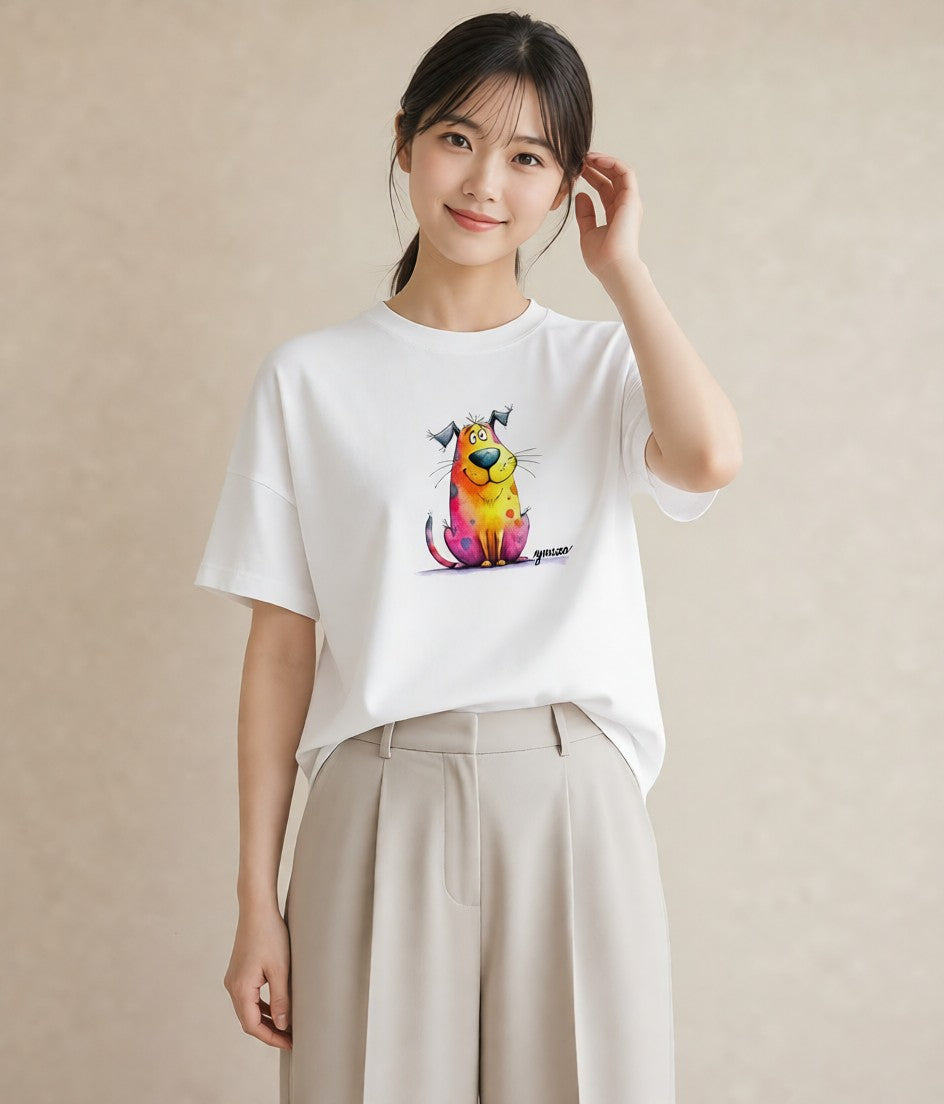 デザインTシャツ レディース ベンガル 猫 ねこ イラスト レトロ カジュアルコーデ 買い物 白T