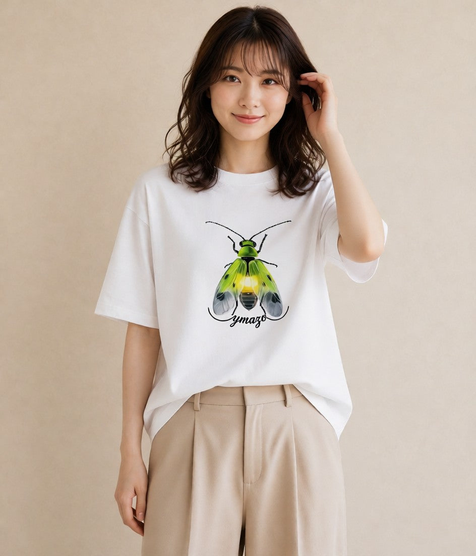 プリントTシャツ レディース クワガタ 昆虫 虫 イラスト 女性 旅行用 白T