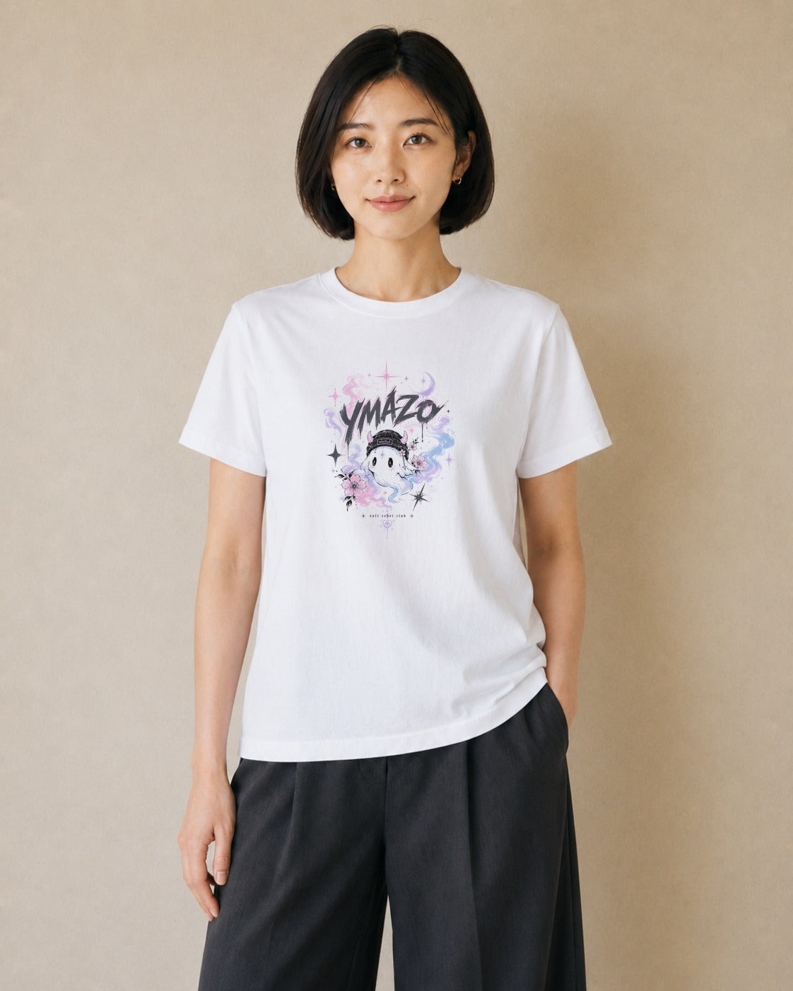 花の幻影|水彩 半袖Tシャツ レディース(スタンダードプリント 15×20cm)