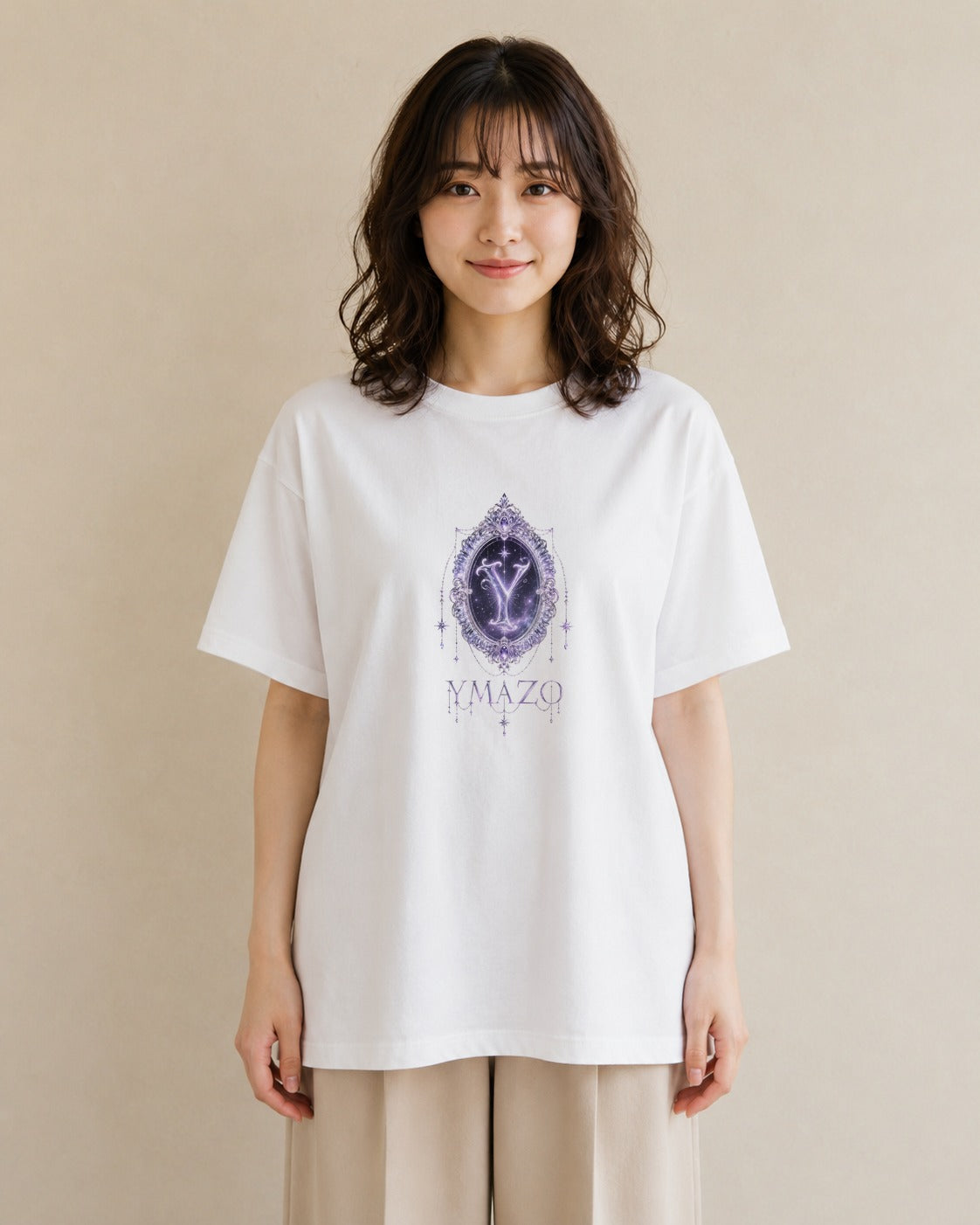 月夜の宝石|水彩 半袖Tシャツ レディース(スタンダードプリント 15×20cm)