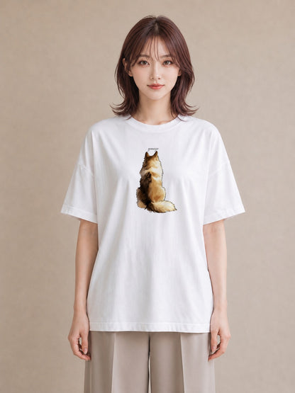 グラフィックTシャツ レディース シャム 猫 ねこ イラスト きれいめ 週末コーデ 敬老の日 白T