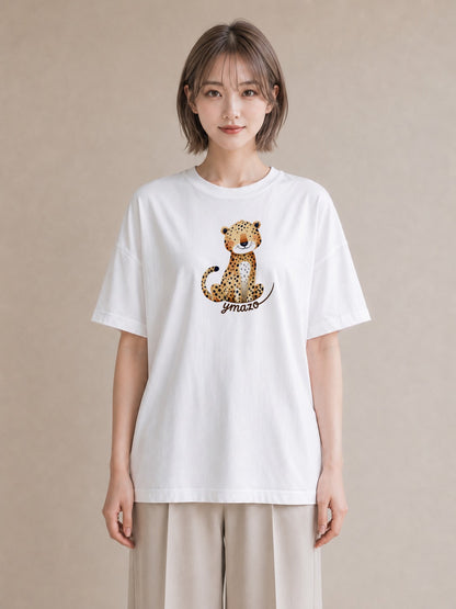 プリントTシャツ レディース ぶち猫 猫 ねこ イラスト 北欧風 通学 誕生日プレゼント 白T