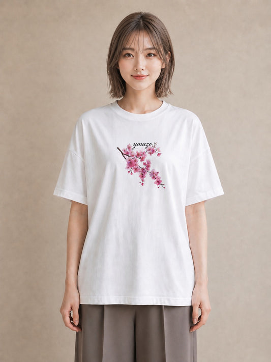 Tシャツ レディース さくら 桜 サクラ 花 花柄 イラスト お洒落 敬老の日 ホワイトデー 白T