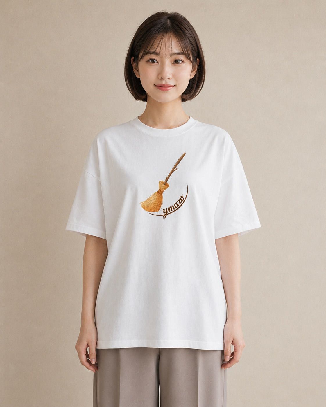 Tシャツ レディース 手鏡 アンティーク レトロ ナチュラル イラスト 個性的 クリスマス 旅行 白T