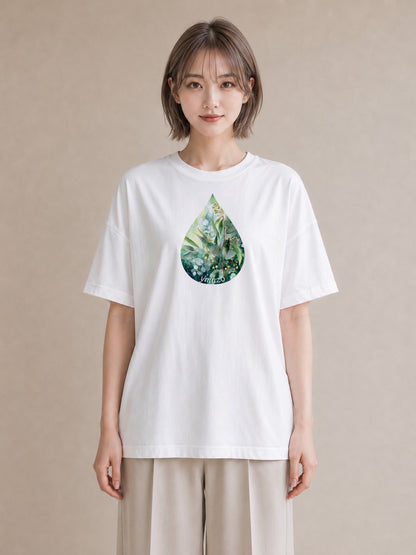 デザインTシャツ レディース ユーカリ 植物 ボタニカル イラスト 可愛い 通学 誕生日プレゼント 白T
