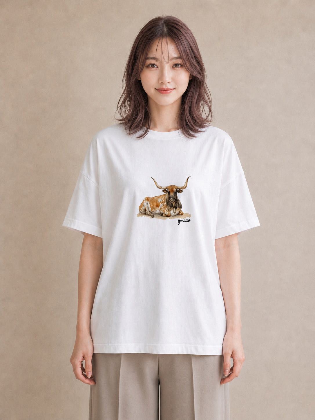 デザインTシャツ レディース 牡牛座 星空 宇宙 イラスト 淡色 通学 誕生日プレゼント 白T