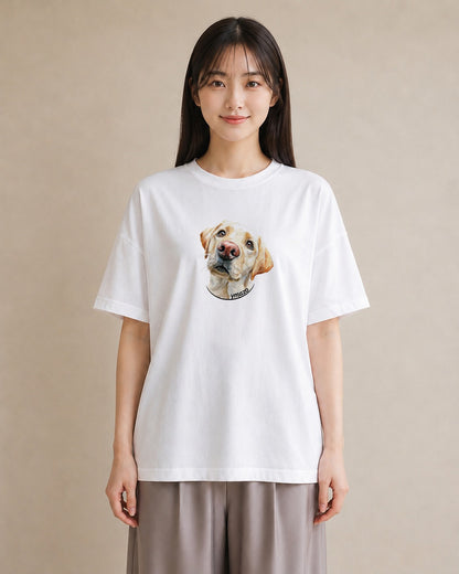 グラフィックTシャツ レディース 犬好き 犬 いぬ イラスト 手描き風 デイリーウェア 休日 白T