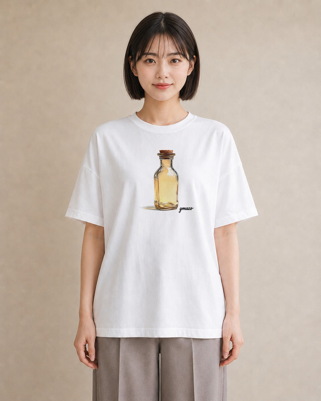 デザインTシャツ レディース ガラス瓶 小枝 ボタニカル ナチュラル アンティーク イラスト ヴィンテージ風 クリスマス 旅行 白T