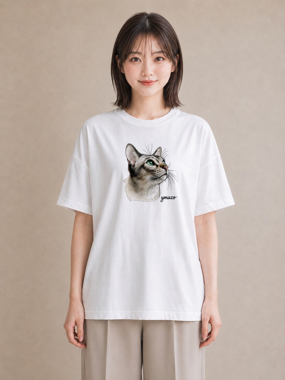 Tシャツ レディース 猫好き 猫 ねこ イラスト ゆるコーデ ルームウェア ギフト 白T