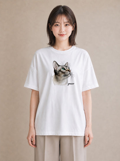 Tシャツ レディース 猫好き 猫 ねこ イラスト ゆるコーデ ルームウェア ギフト 白T