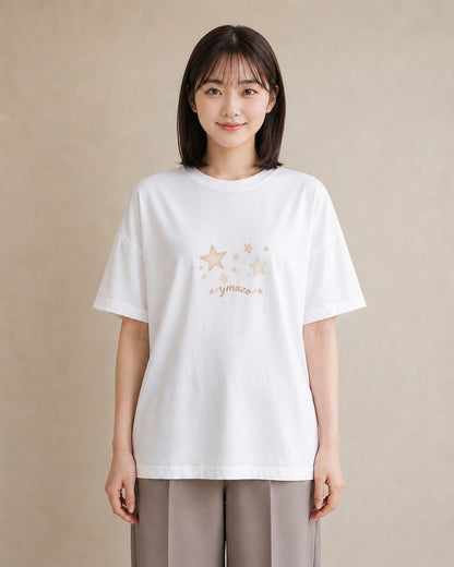 デザインTシャツ レディース 牡牛座 星空 宇宙 イラスト ナチュラル 親子 20代 白T