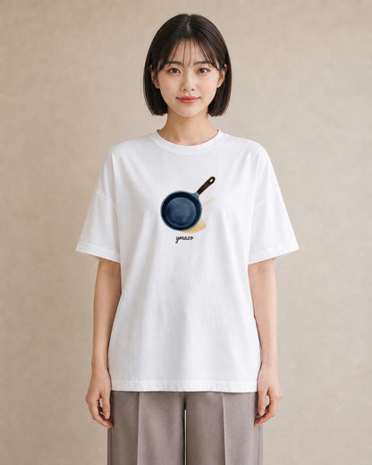 プリントTシャツ レディース 目玉焼き 食べ物 フード イラスト ミセス 春コーデ 白T