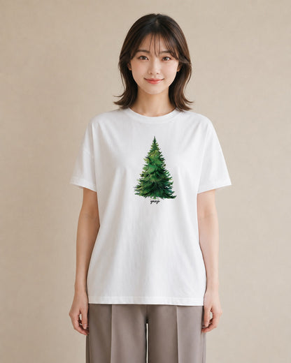 半袖Tシャツ レディース 木 植物 ボタニカル イラスト アート風 おしゃれギフト 社会人 白T