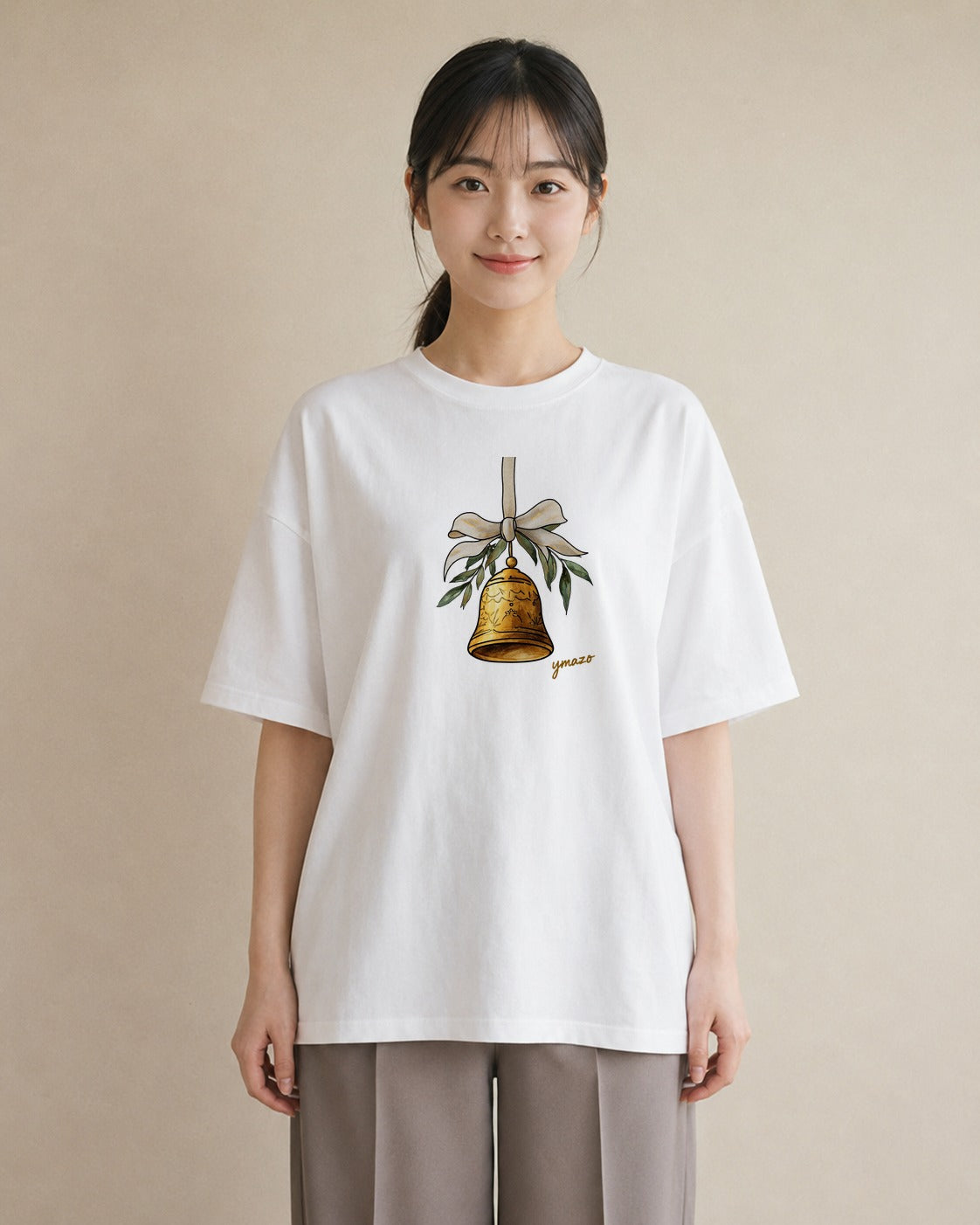 半袖Tシャツ レディース 風鈴 ガラス 夏 ナチュラル アンティーク イラスト 水彩風 敬老の日 ホワイトデー 白T