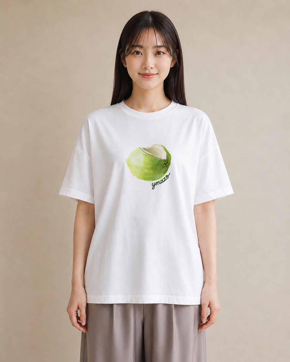 グラフィックTシャツ レディース どんぐり 植物 ボタニカル イラスト 個性的 親子 20代 白T
