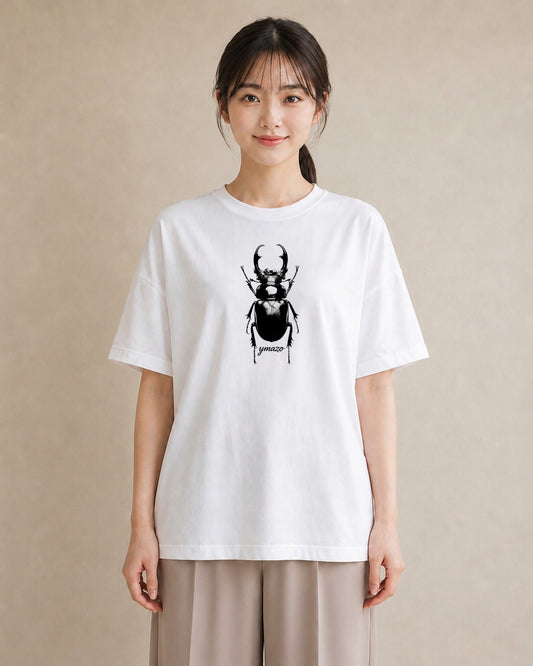 グラフィックTシャツ レディース カブトムシ 昆虫 虫 イラスト 休日コーデ ギフト 母の日 白T