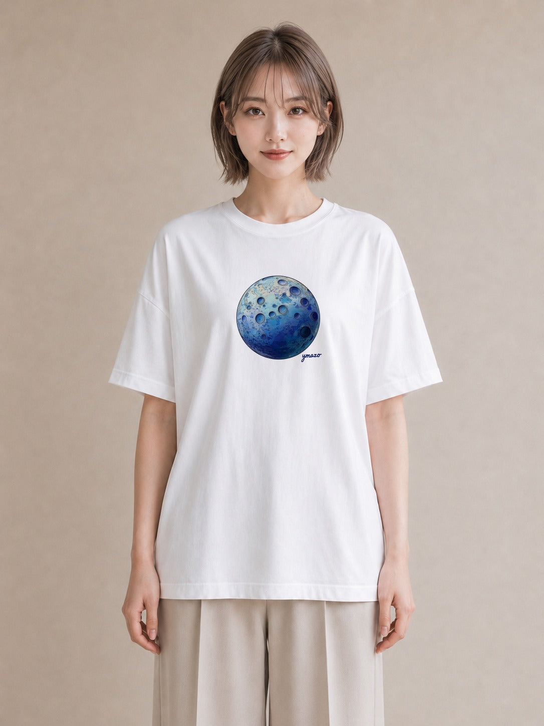 プリントTシャツ レディース 惑星 星空 宇宙 イラスト きれいめ 母娘コーデ 自分用 白T