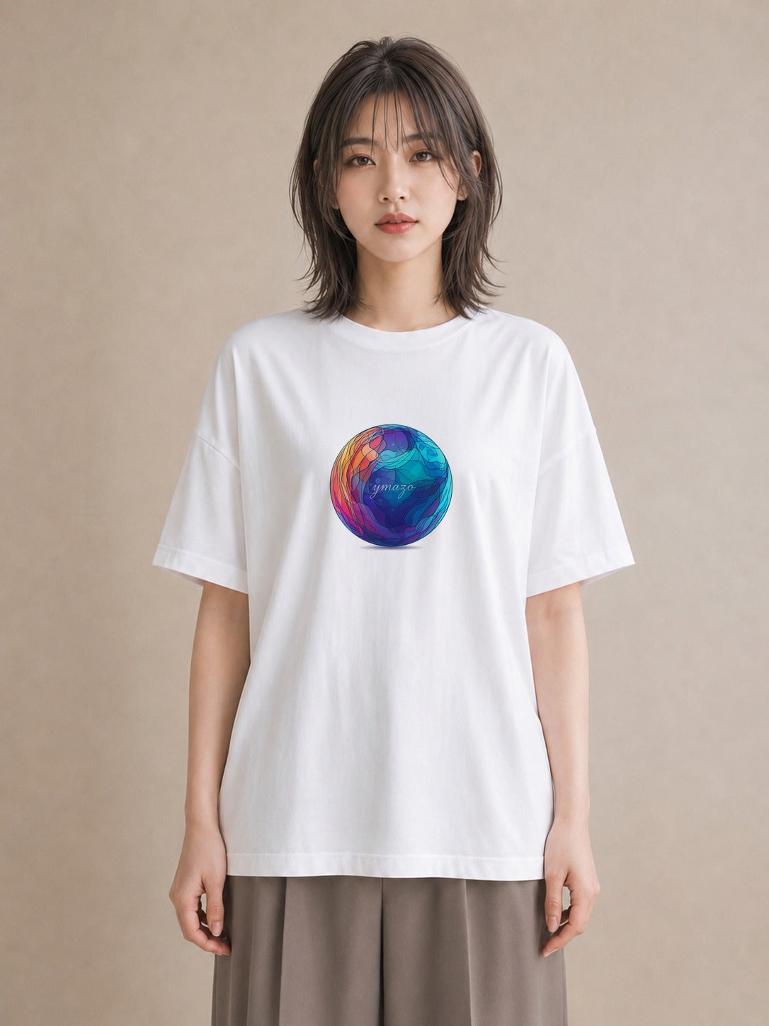 デザインTシャツ レディース プラネット 星空 宇宙 イラスト 女性 旅行用 白T
